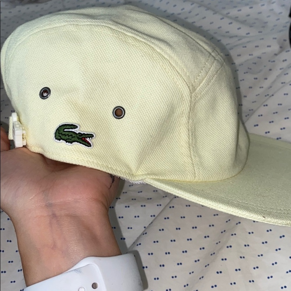 supreme / lacoste yellow hat